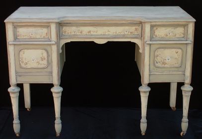 Ivory and green desk; 1930s.